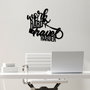 Wallity Work Hard Travel Harder Escultura de pared en Negro